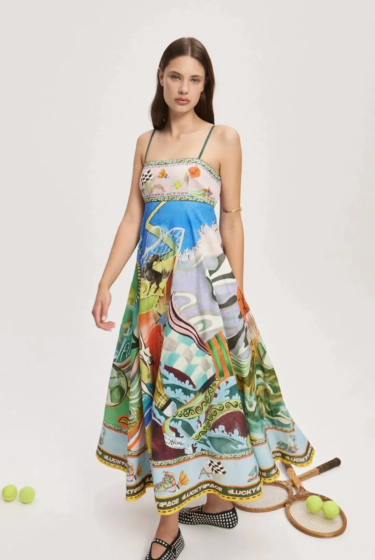 Alemais Lucky Pace Sundress Multi Print Size 12 - Image 1