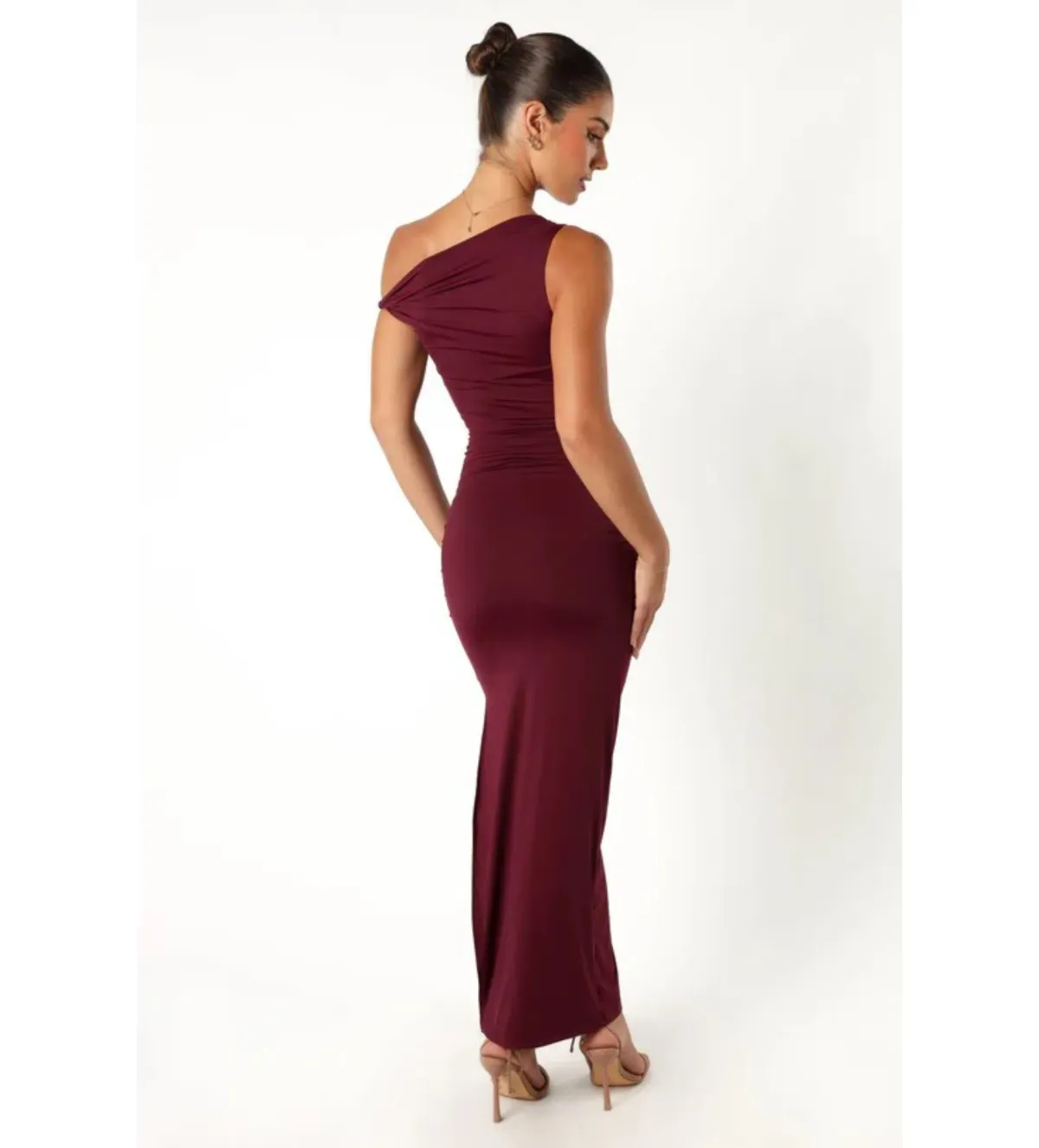Runaway The Label Karmina Midi Dress Merlot Size AU 8 - Image 5