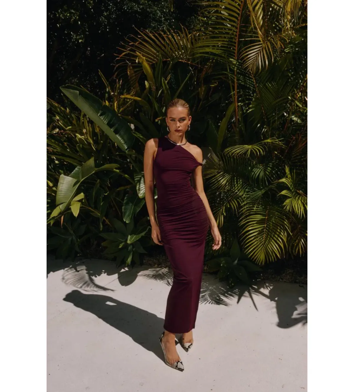 Runaway The Label Karmina Midi Dress Merlot Size AU 8 - Image 2