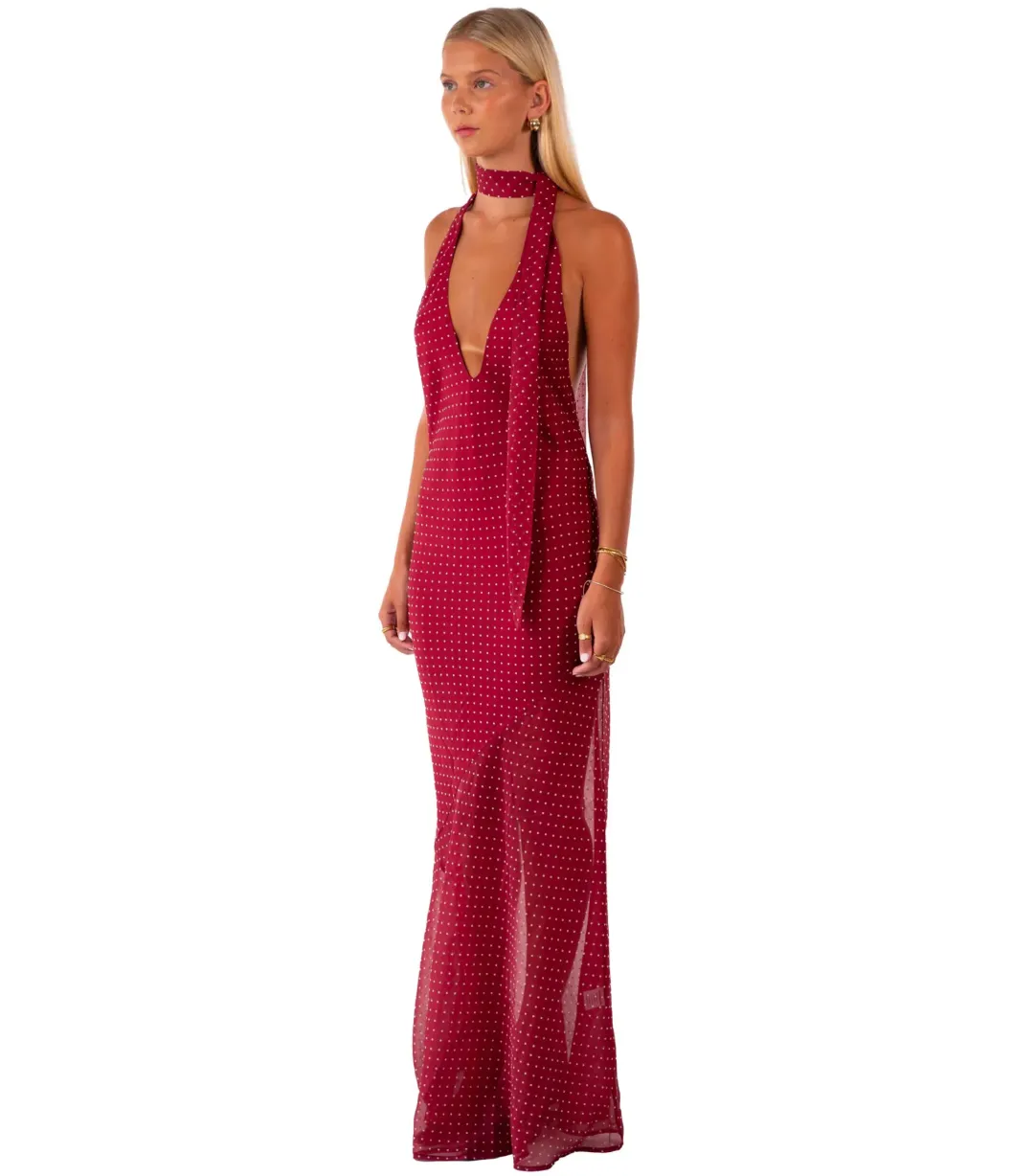 I Am Delilah Jasmine Maxi Dress Red Size AU 8 for rent on The Volte - main image