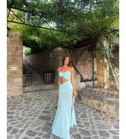 Natalie Rolt Dahlia Maxi Dress Baby Blue Size 1 AU 8 for rent on The Volte - image 2