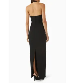 Rachel Gilbert Maria Haltereck Gown In Crepe Black Size 8 for rent on The Volte - image 5