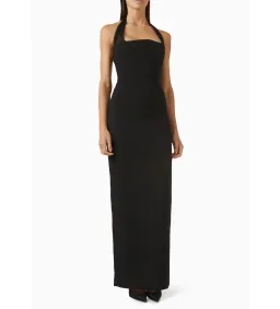 Rachel Gilbert Maria Haltereck Gown In Crepe Black Size 8 for rent on The Volte - image 2