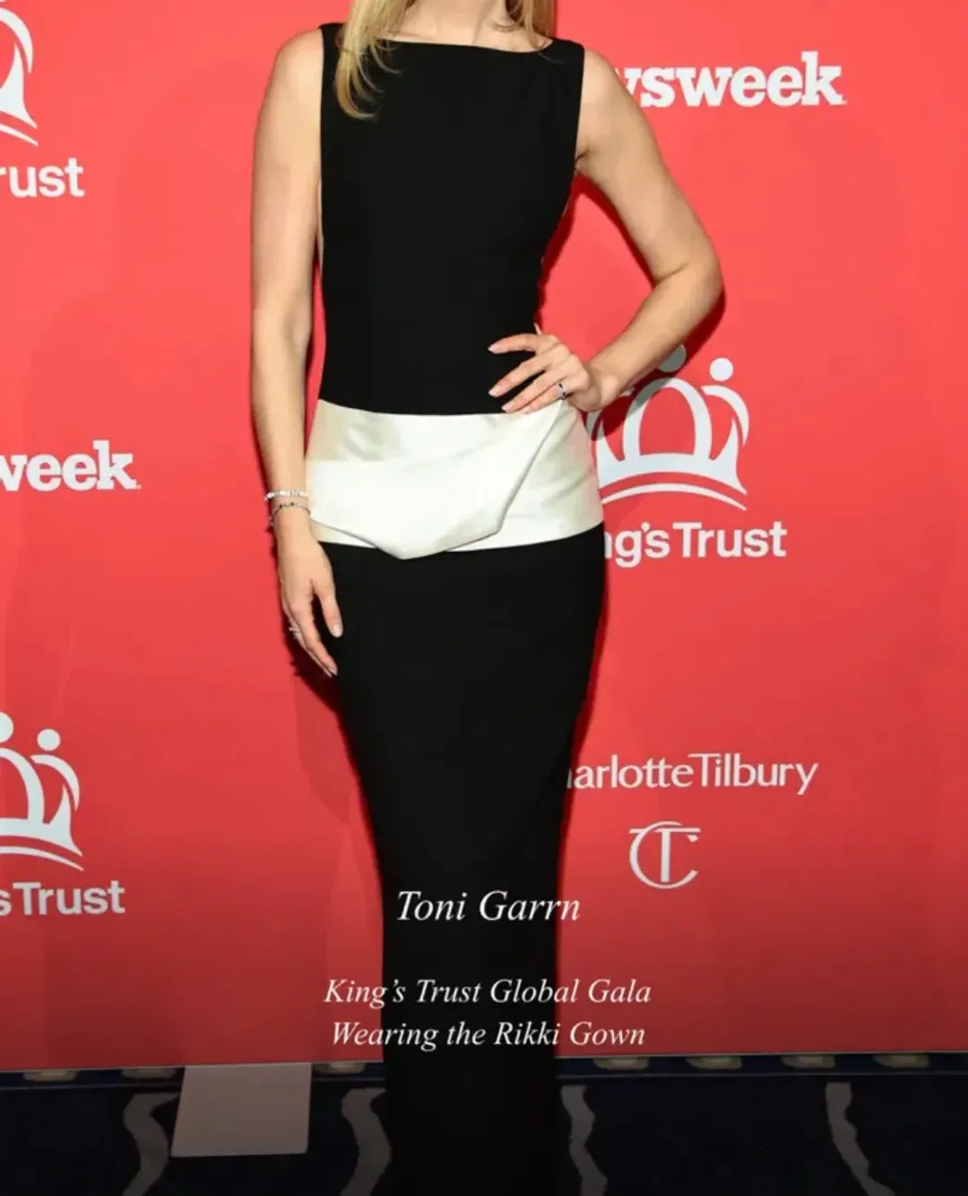 Rachel Gilbert Rikki Maxi Gown in Black/Ivory Size AU 10 for rent on The Volte - main image