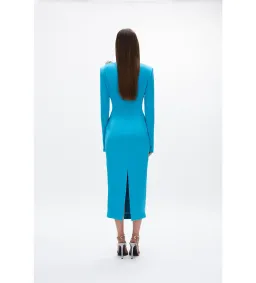 Rachel Gilbert Henrietta Midi Dress in Blue Size AU6 for rent on The Volte - image 2