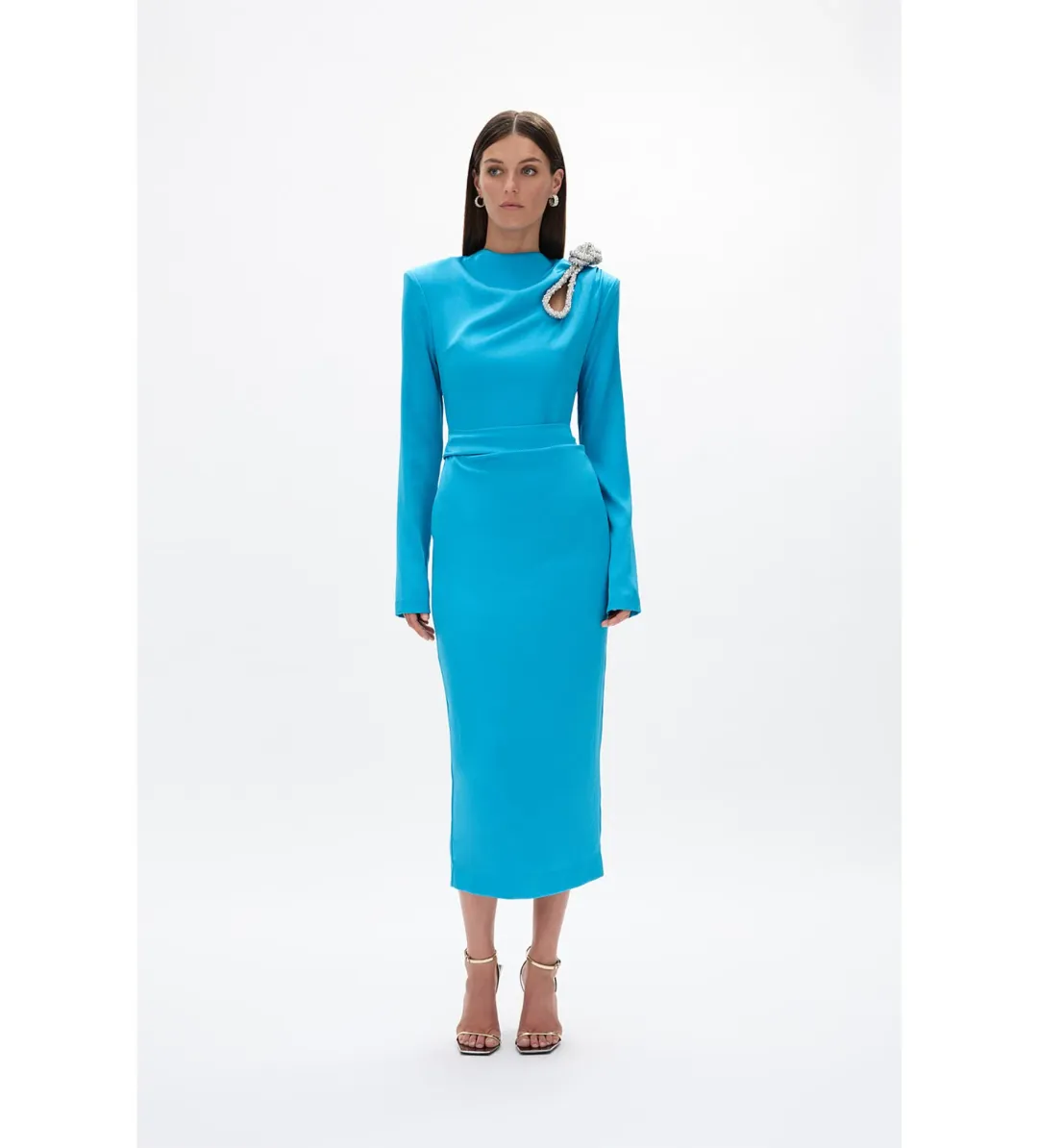 Rachel Gilbert Henrietta Midi Dress in Blue Size AU6 for rent on The Volte - main image