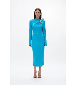 Rachel Gilbert Henrietta Midi Dress in Blue Size AU6 for rent on The Volte - image 1
