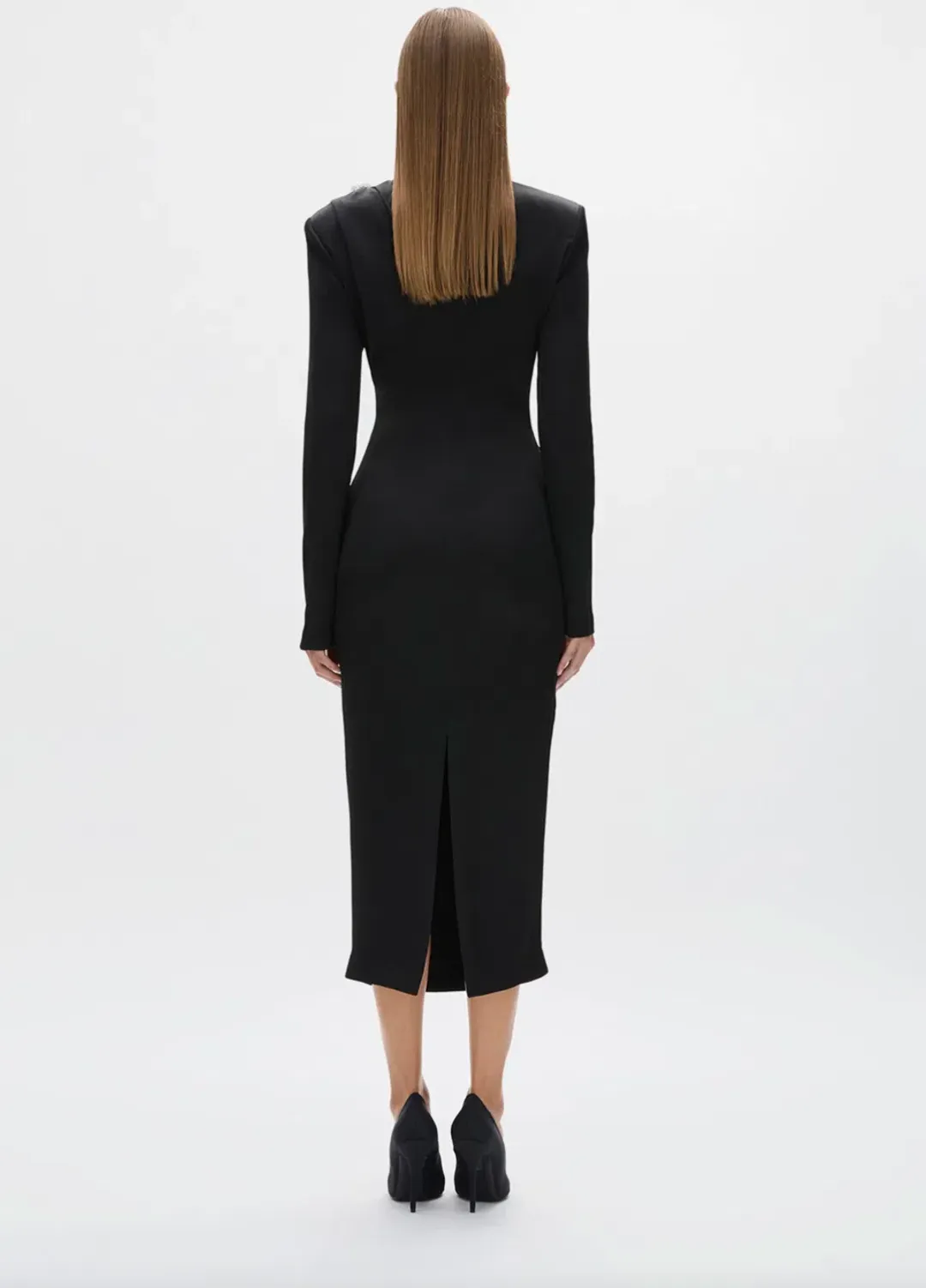 Rachel Gilbert Henrietta Midi Dress Black Size AU 12 for rent on The Volte - main image