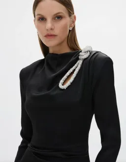 Rachel Gilbert Henrietta Midi Dress Black Size AU 12 for rent on The Volte - image 2