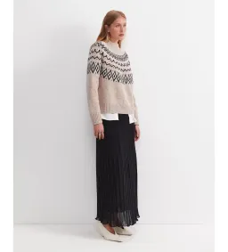 Sportscraft Sunflower Fair Isle Wool Sweater Oatmeal One Size for rent on The Volte - image 3