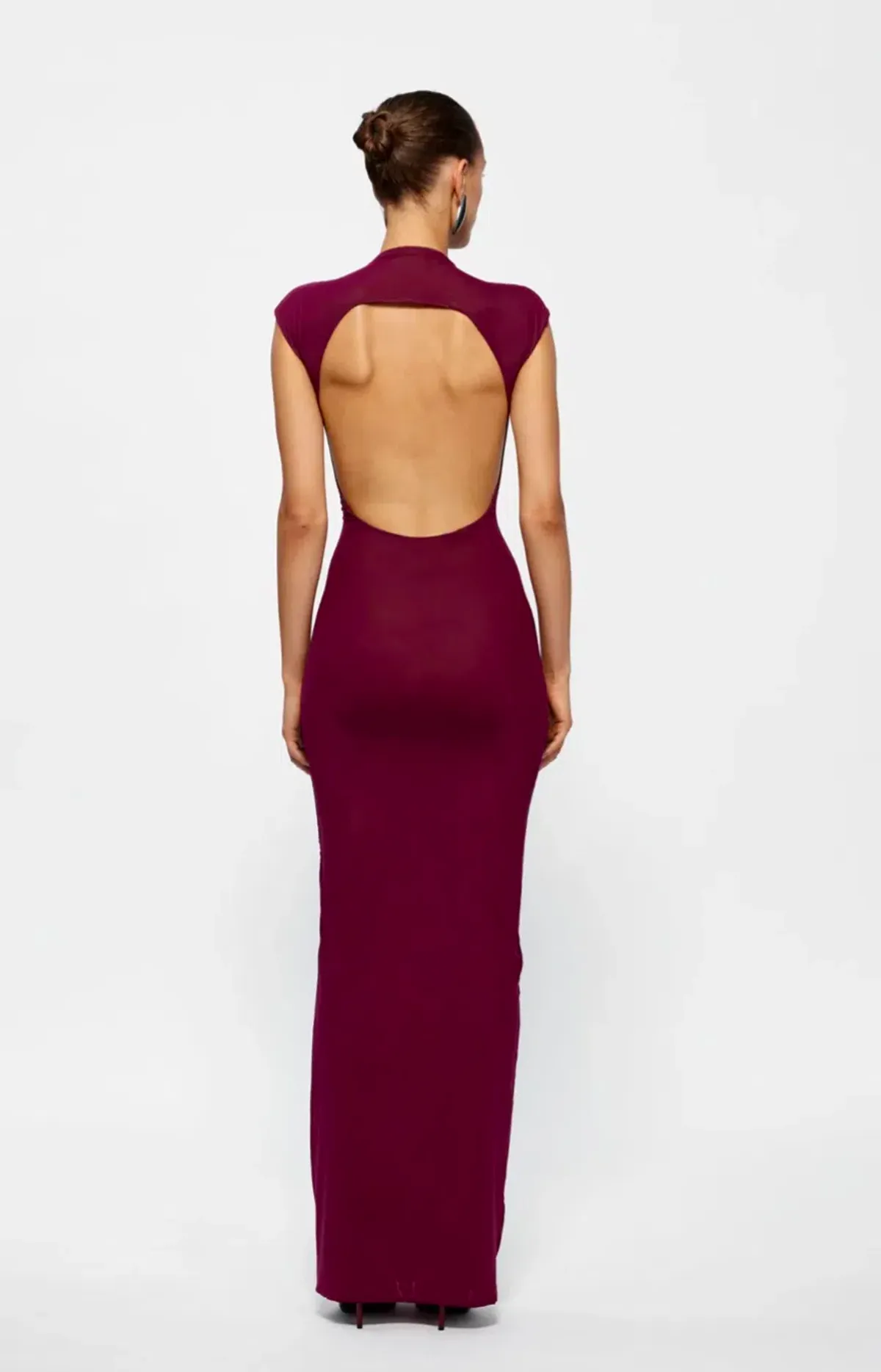 Effie Kats Caldwell Maxi Dress Burgundy Size M/ Size AU 10 - Image 3
