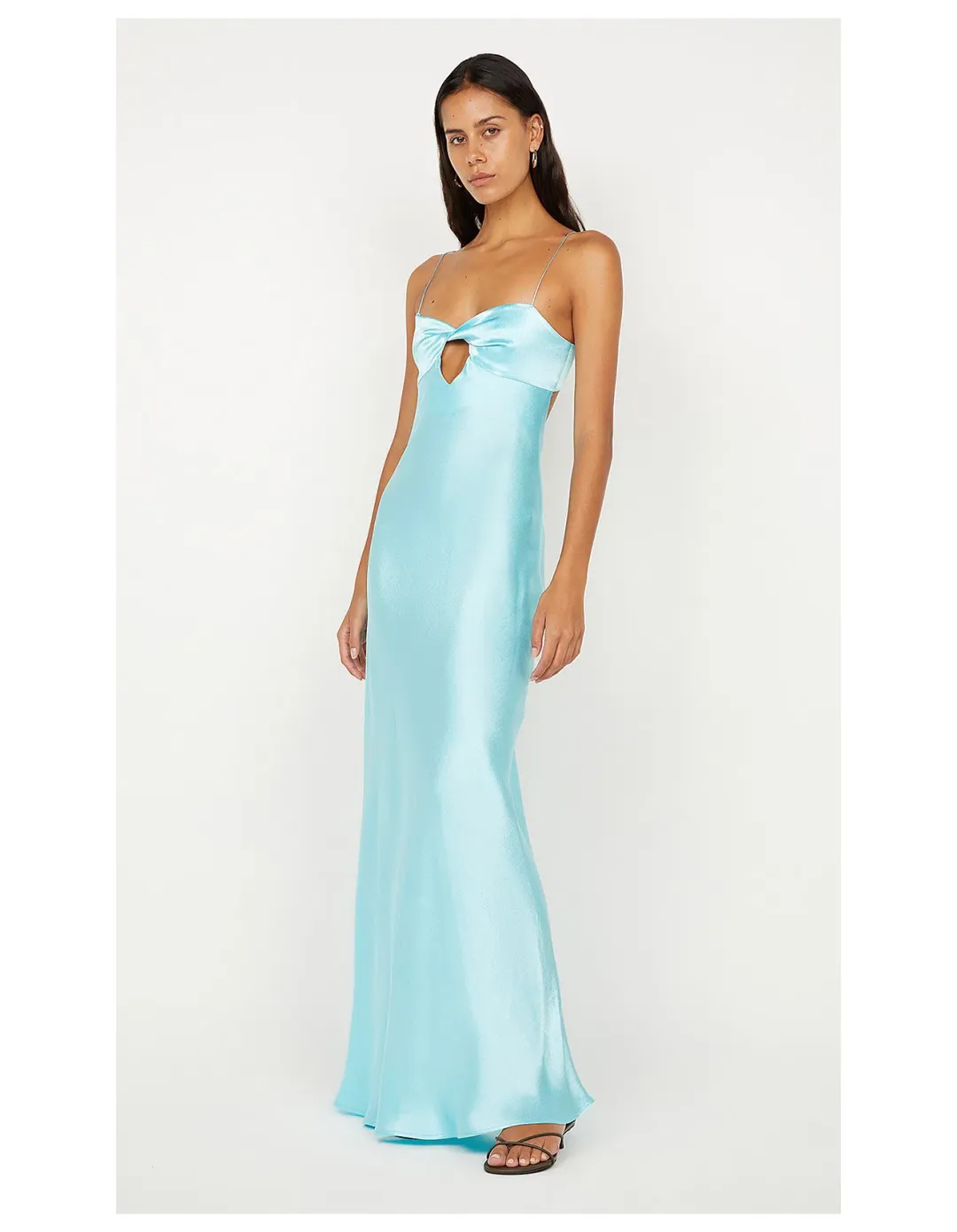 Bec and Bridge Cinder Twist Maxi Dress Turquoise Size 10 for rent on The Volte - main image
