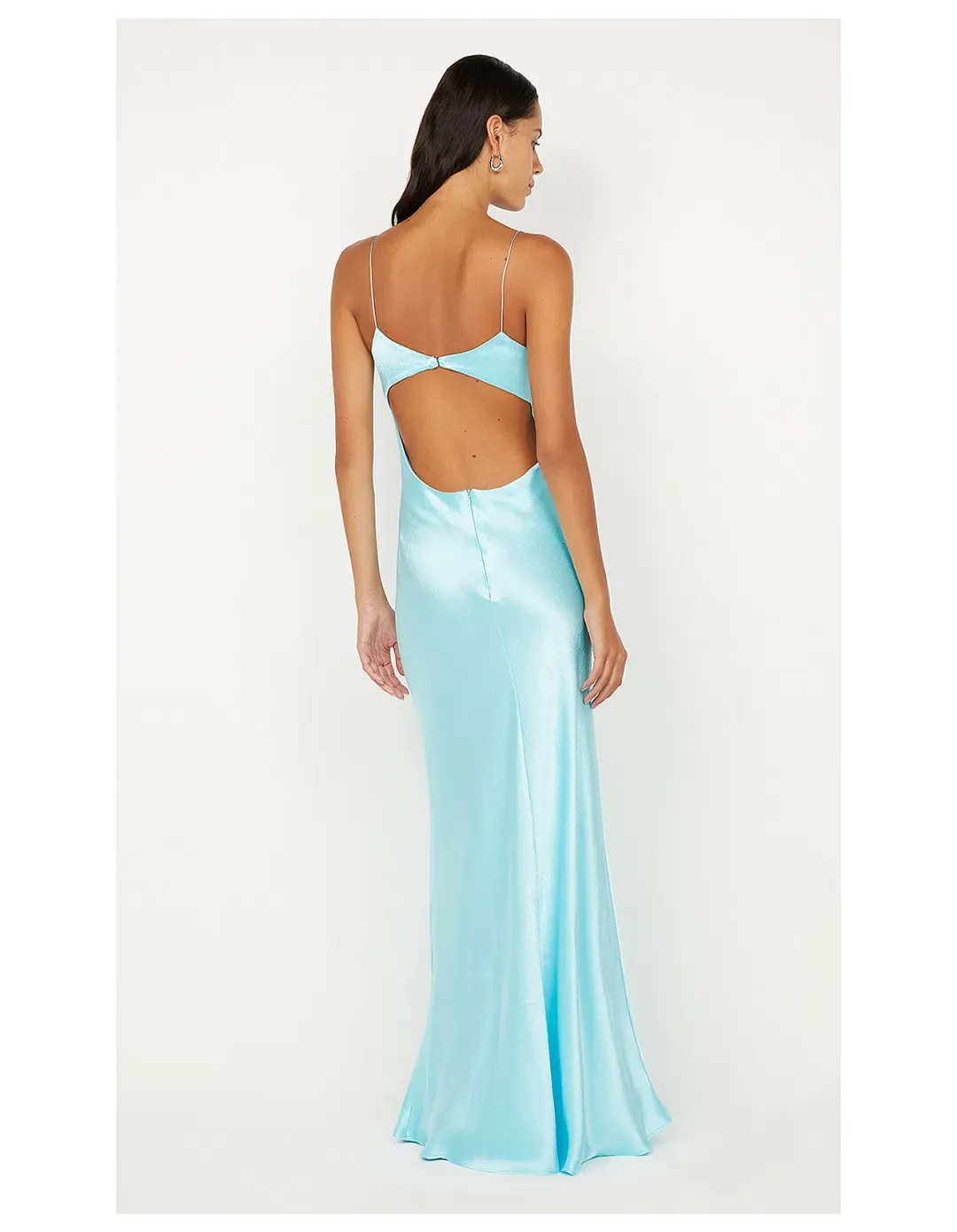 Bec and Bridge Cinder Twist Maxi Dress Turquoise Size 10 for rent on The Volte - main image