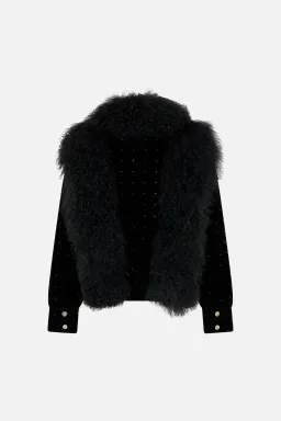 Camilla Magic In The Manuscripts Velvet Jacket with Fur Panels Black Size S/ Size AU 10 for rent on The Volte - image 5