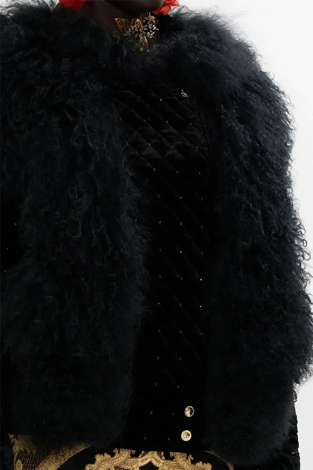 Camilla Magic In The Manuscripts Velvet Jacket with Fur Panels Black Size S/ Size AU 10 for rent on The Volte - main image