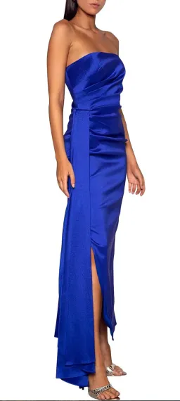 Elle Zeitoune Paulina Strapless Maxi Dress Purple Size AU 10 for rent on The Volte - image 2