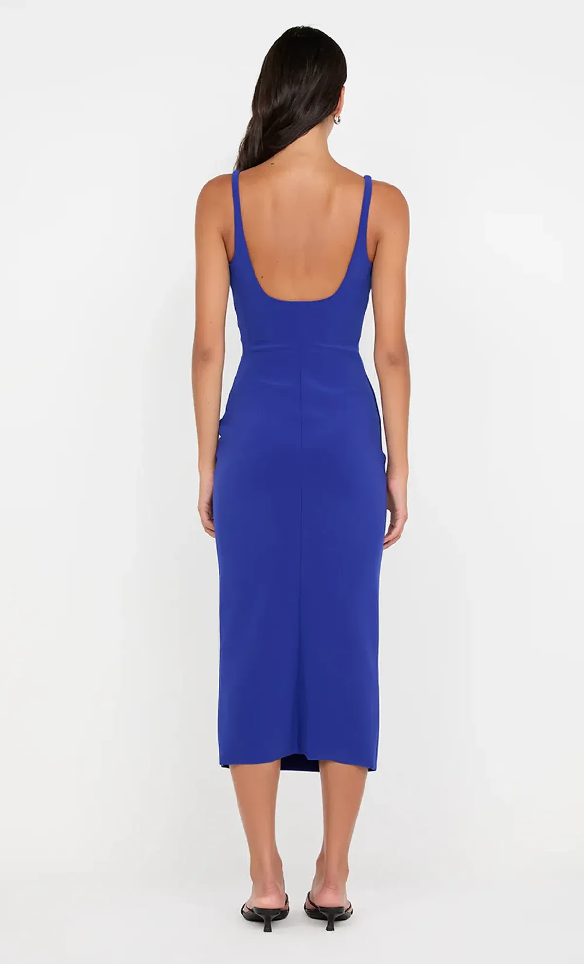 Bec + Bridge Karina Tuck Midi Dress Sapphire in Blue Size 8 - Image 3