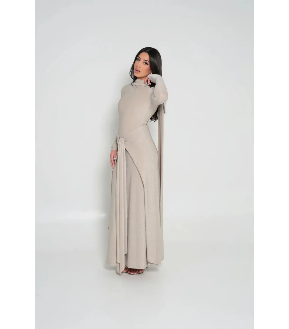 Alaía Muse Elara Maxi Dress Champagne Size S / AU 8 - Image 5