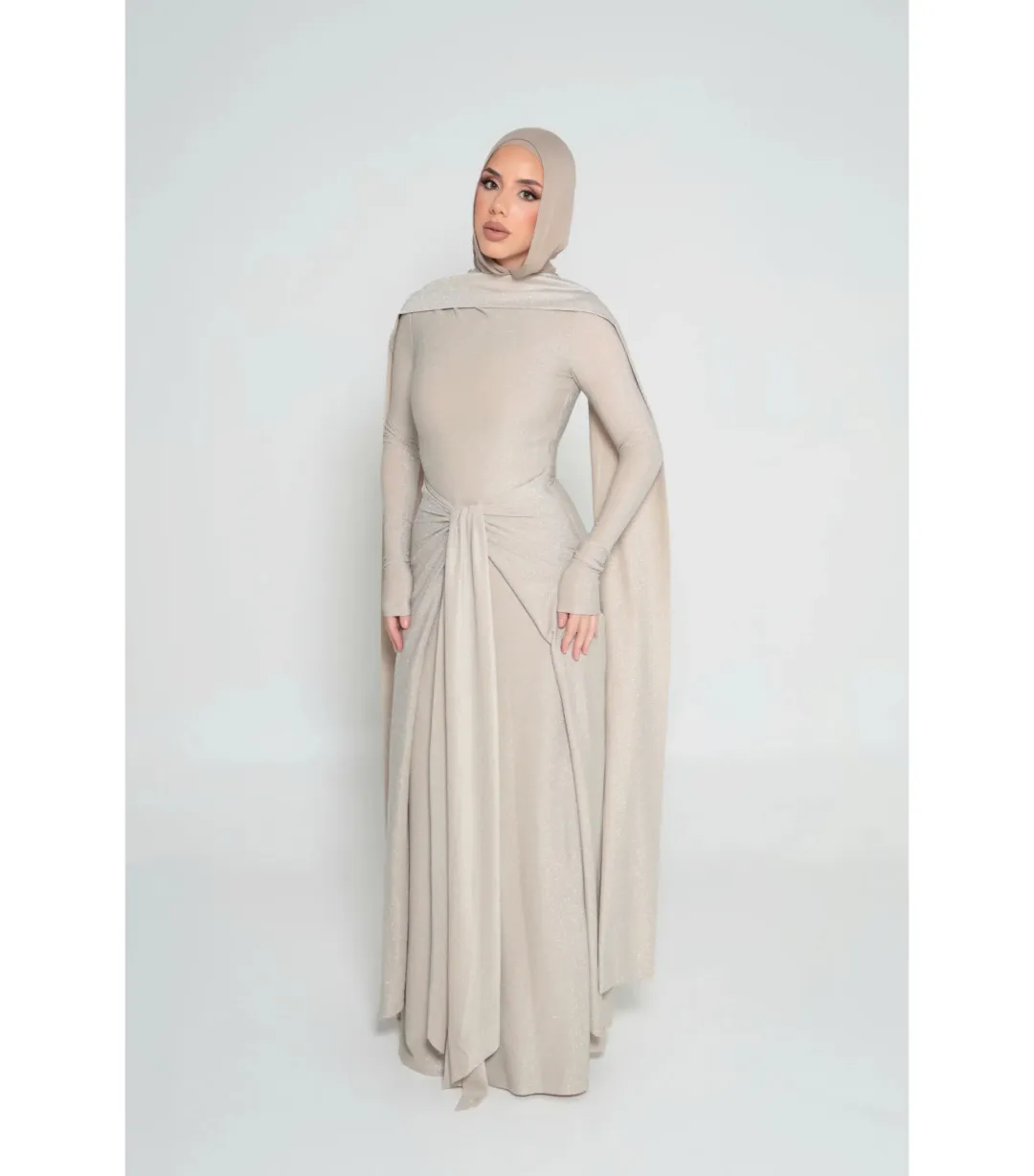 Alaía Muse Elara Maxi Dress Champagne Size S / AU 8 for rent on The Volte - main image