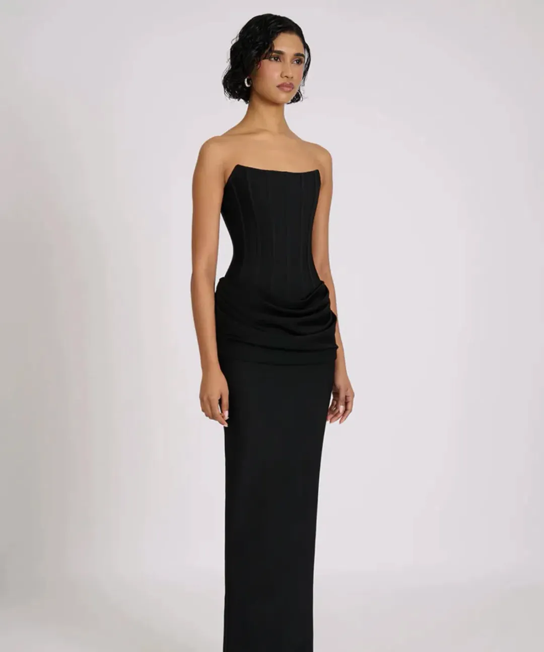 Eliya The Label Hilda Gown in Black Size XS/ AU6 for rent on The Volte - main image