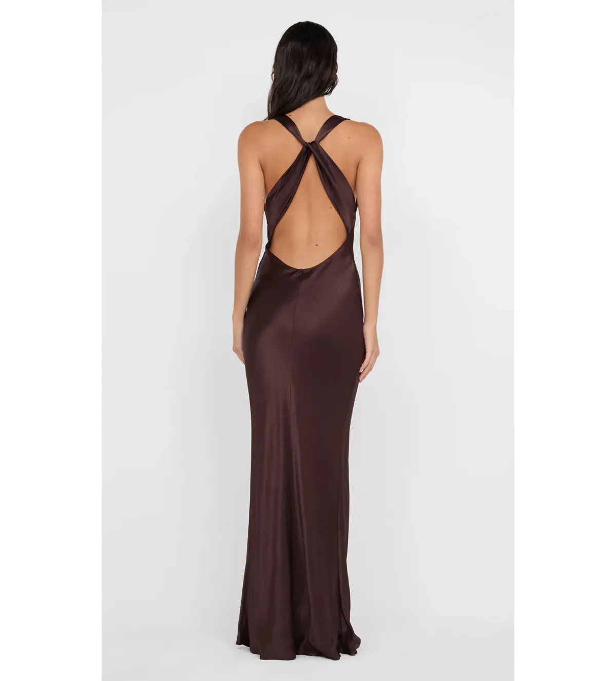 Bec & Bridge Gia Halter Maxi Dress Dark Chocolate Size 8 - Image 4