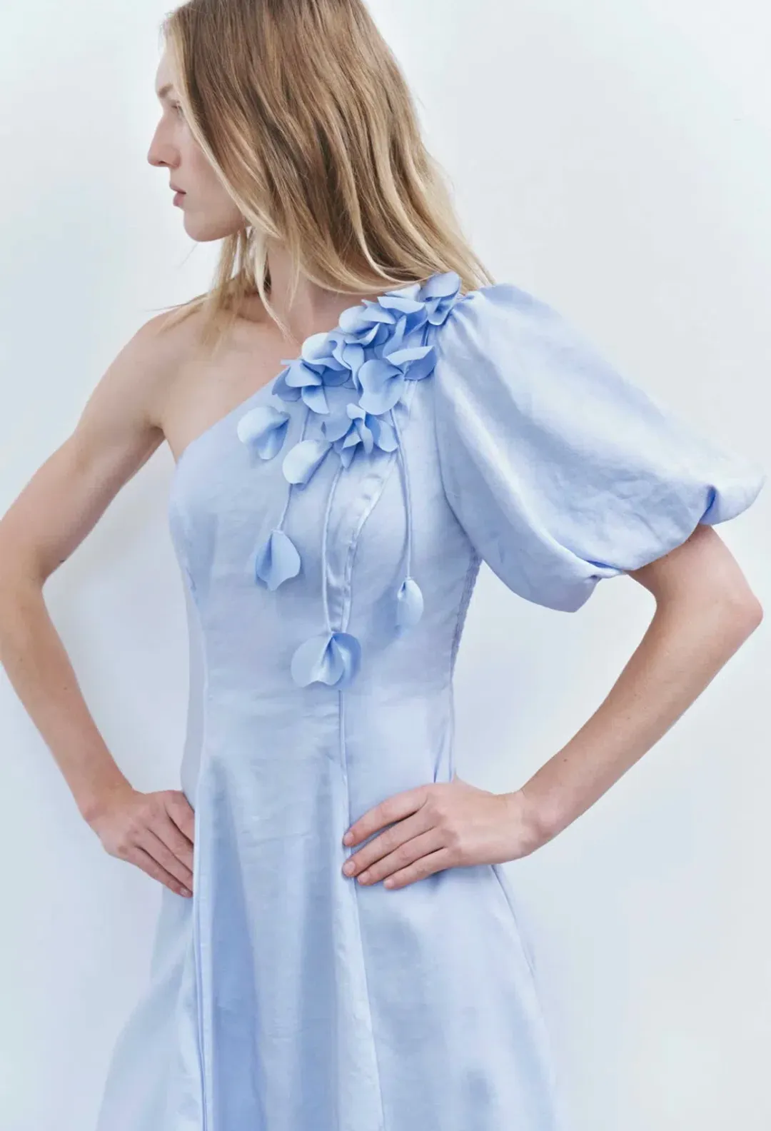 Aje Camille Midi Dress Blue Size 8 for rent on The Volte - main image