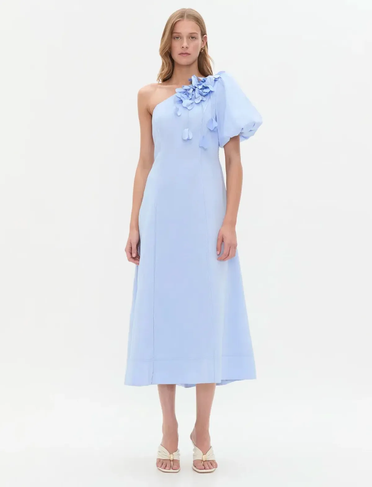 Aje Camille Midi Dress Blue Size 8 - Image 1