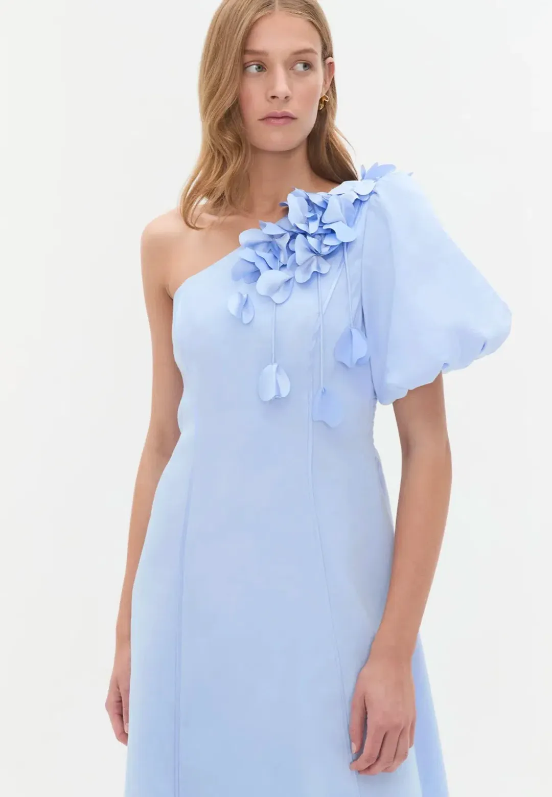 Aje Camille Midi Dress Blue Size 8 for rent on The Volte - main image