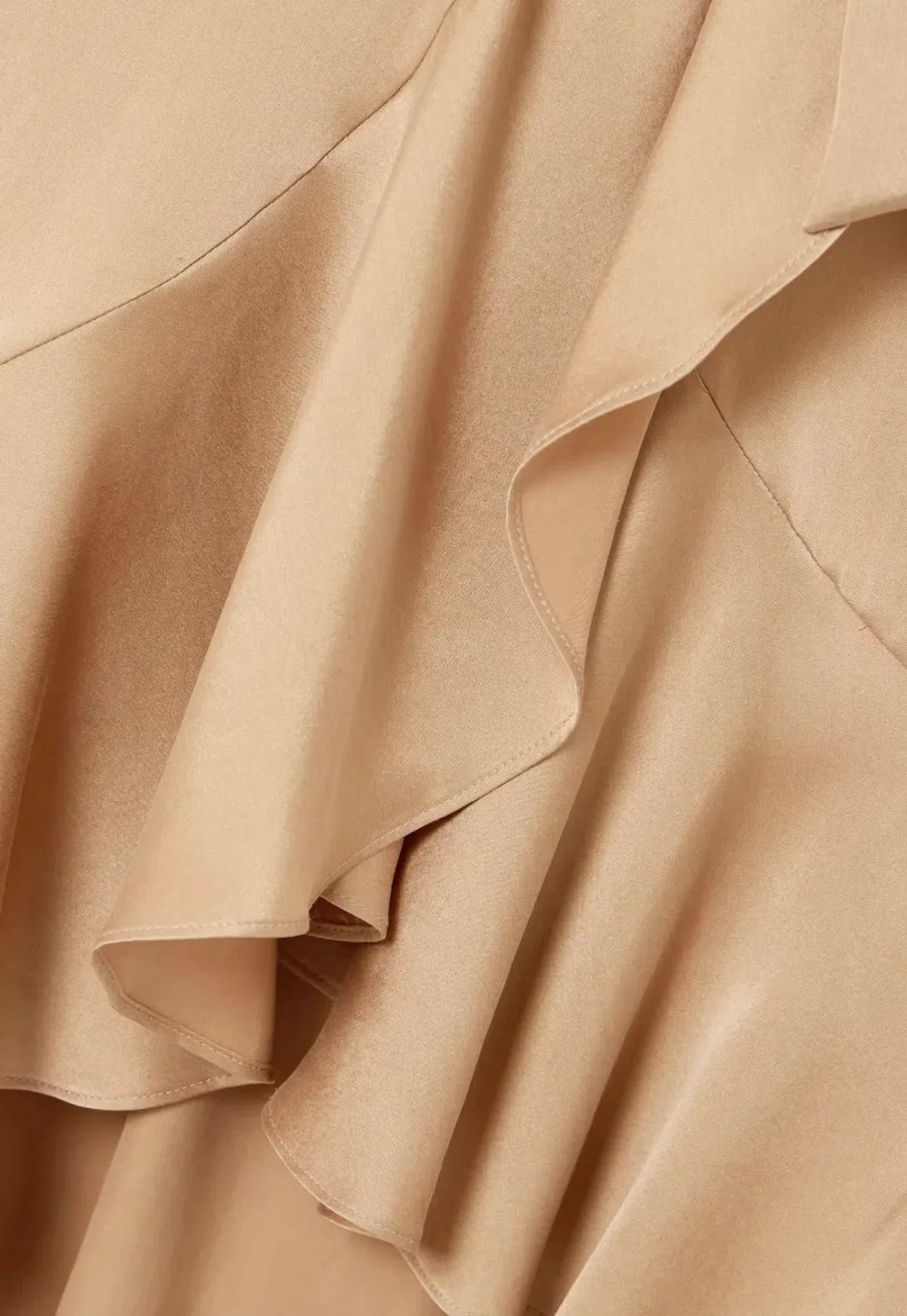 Zimmermann Silk Wrap Midi Dress Beige Size 3/AU 14 - Image 4