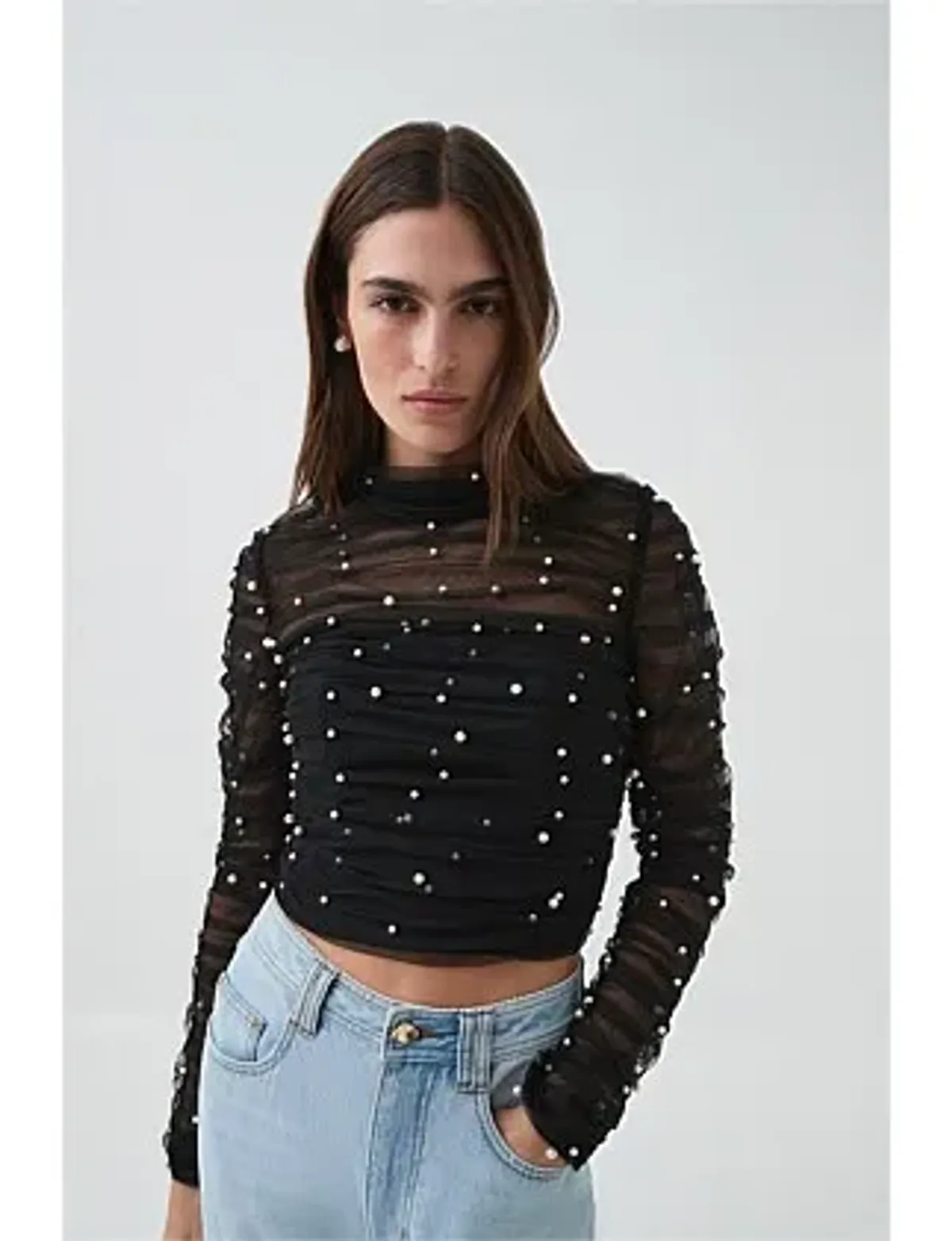 Aje Juniper Crop Top Black Size 8 - Image 2
