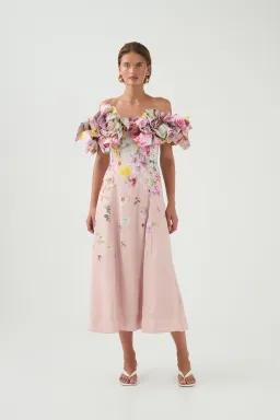Aje Misha Maxi Dress Floral Pink Size 6 for rent on The Volte - image 6