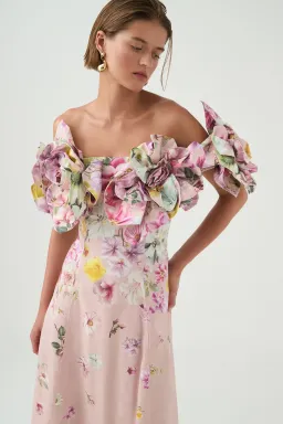 Aje Misha Maxi Dress Floral Pink Size 6 for rent on The Volte - image 5