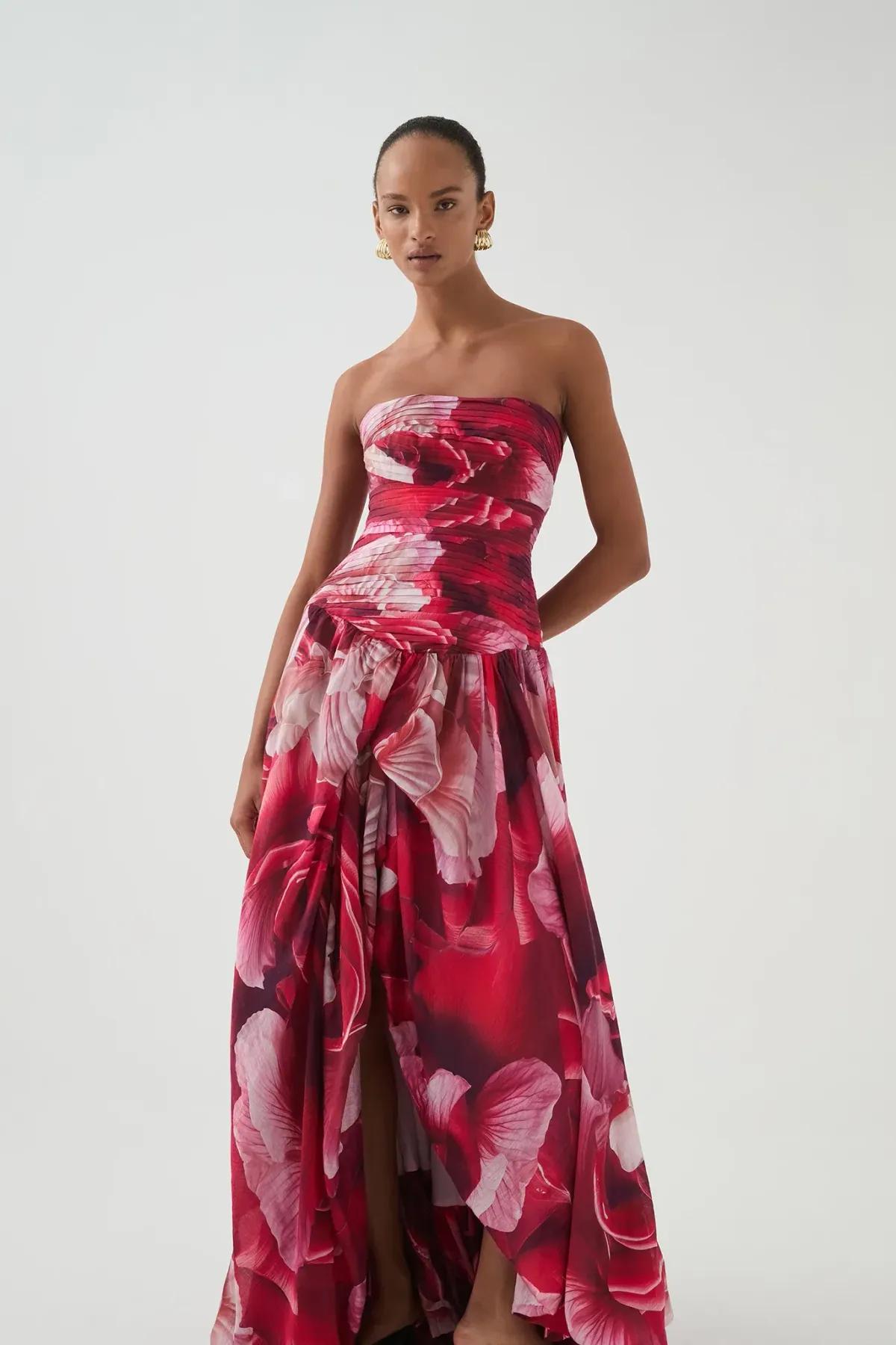 Aje Flora Gown Prismatic Floral Red Size AU 10/M - Image 5