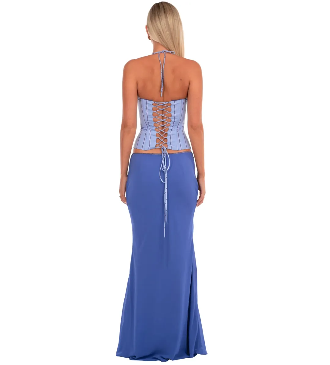 I Am Delilah Angelina Corset & Maxi Skirt in Bluebell Size S / AU 8 for rent on The Volte - main image