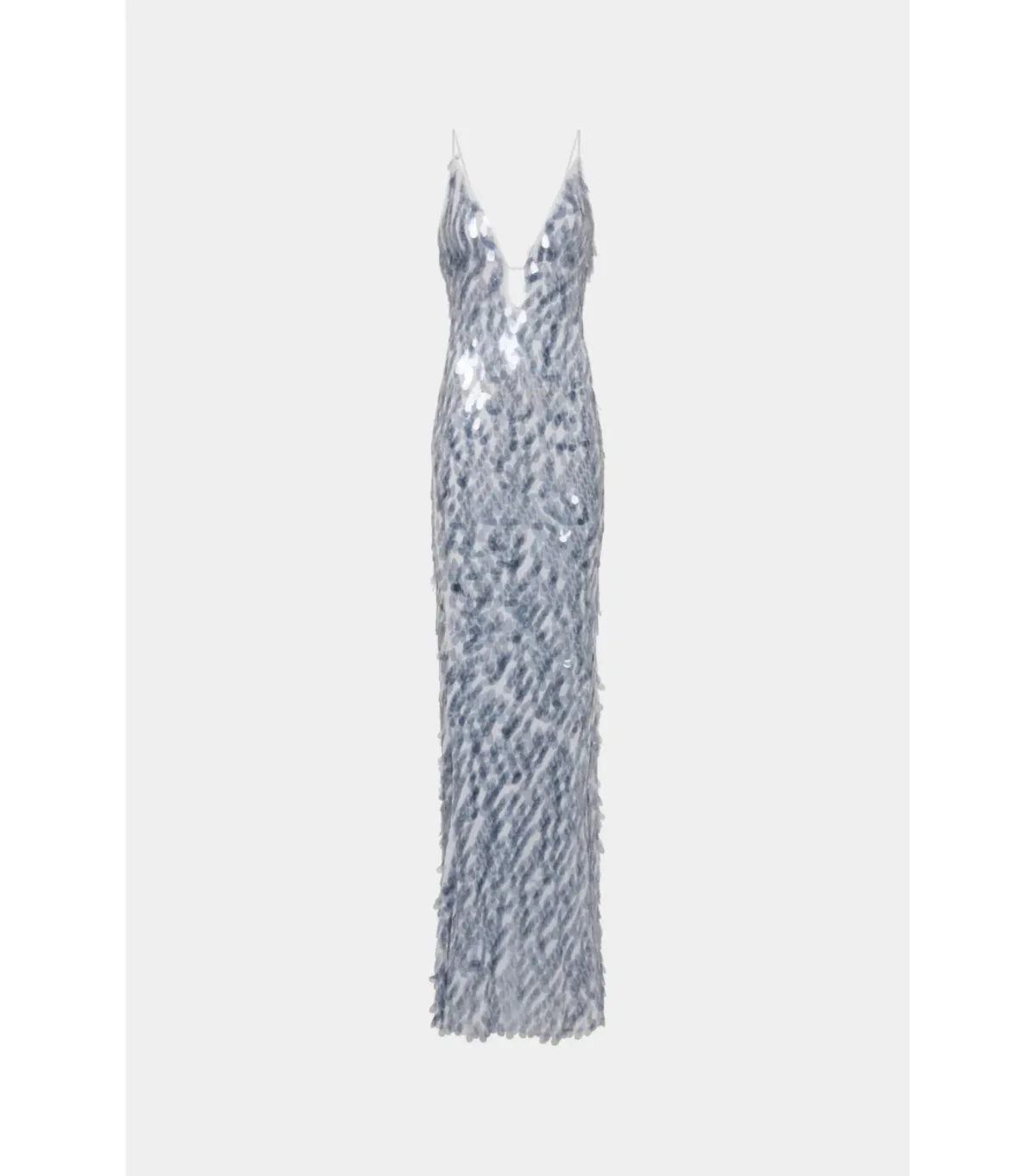 Misha Sapphire Sequin Maxi Dress Grey Size 12/L - Image 6