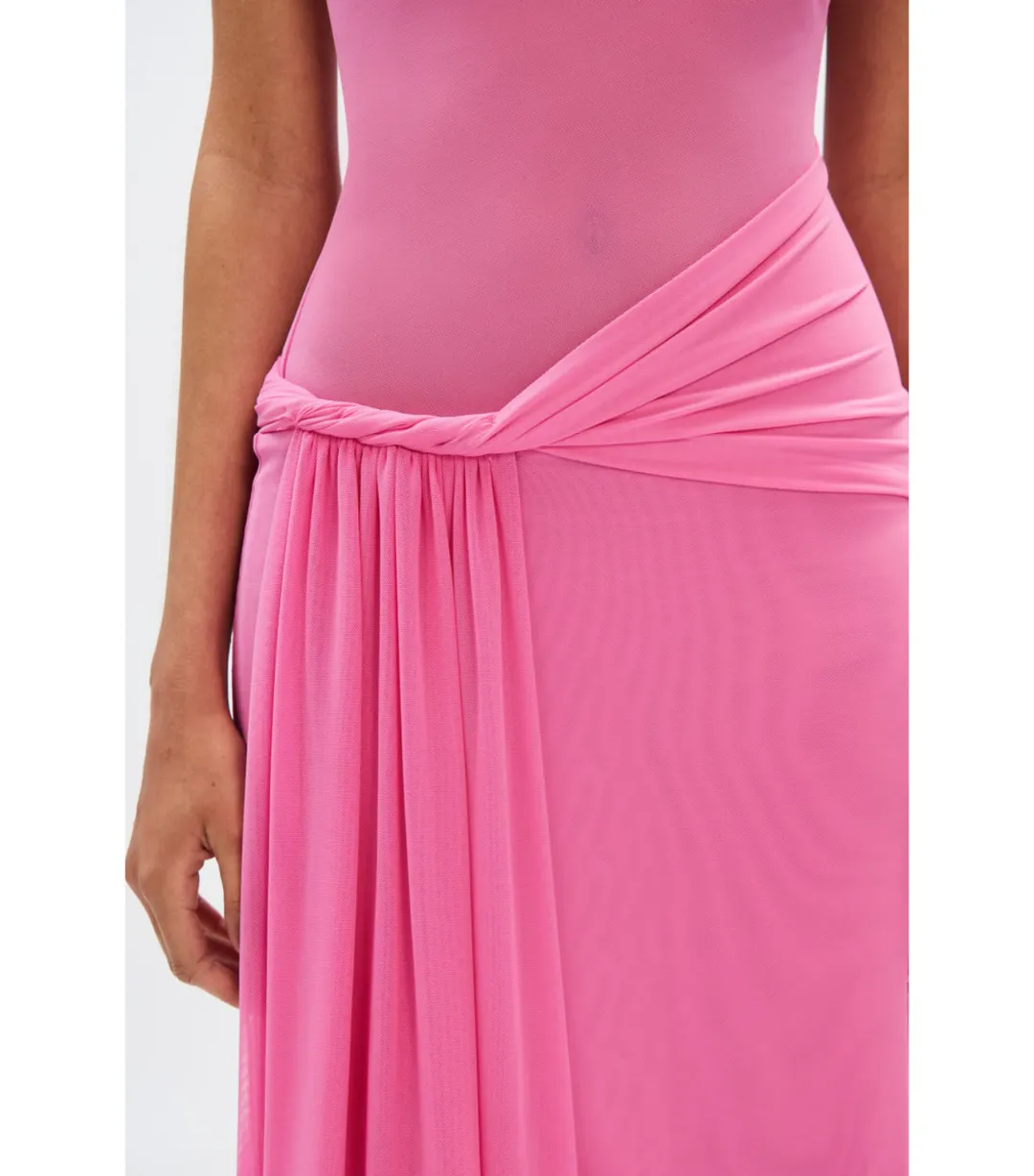MISHA Sisal Mesh Maxi Dress Orchid Pink Size 10/M for rent on The Volte - main image
