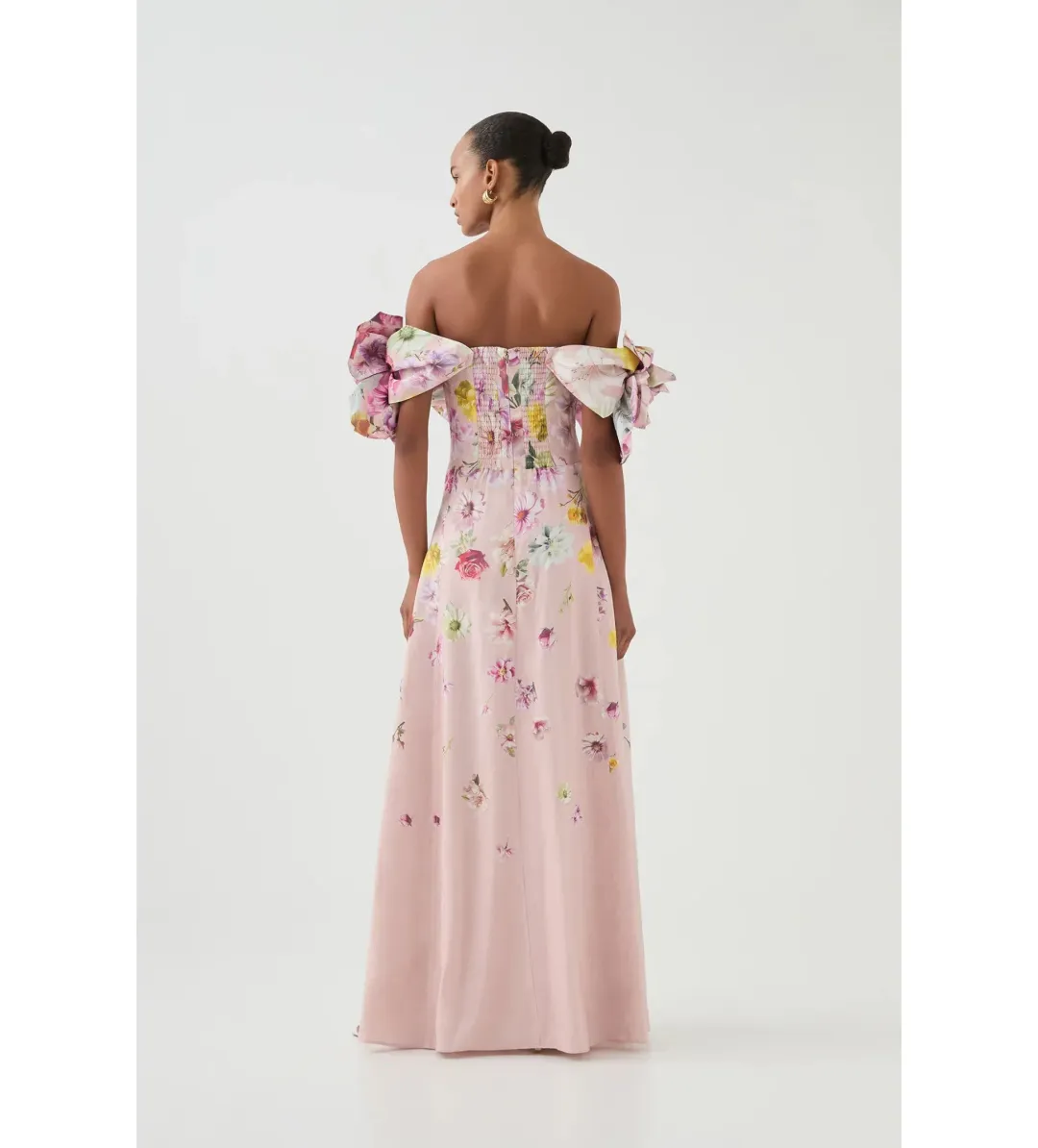 Aje Misha Maxi Dress Pink Collage Floral Size AU 10 for rent on The Volte - main image