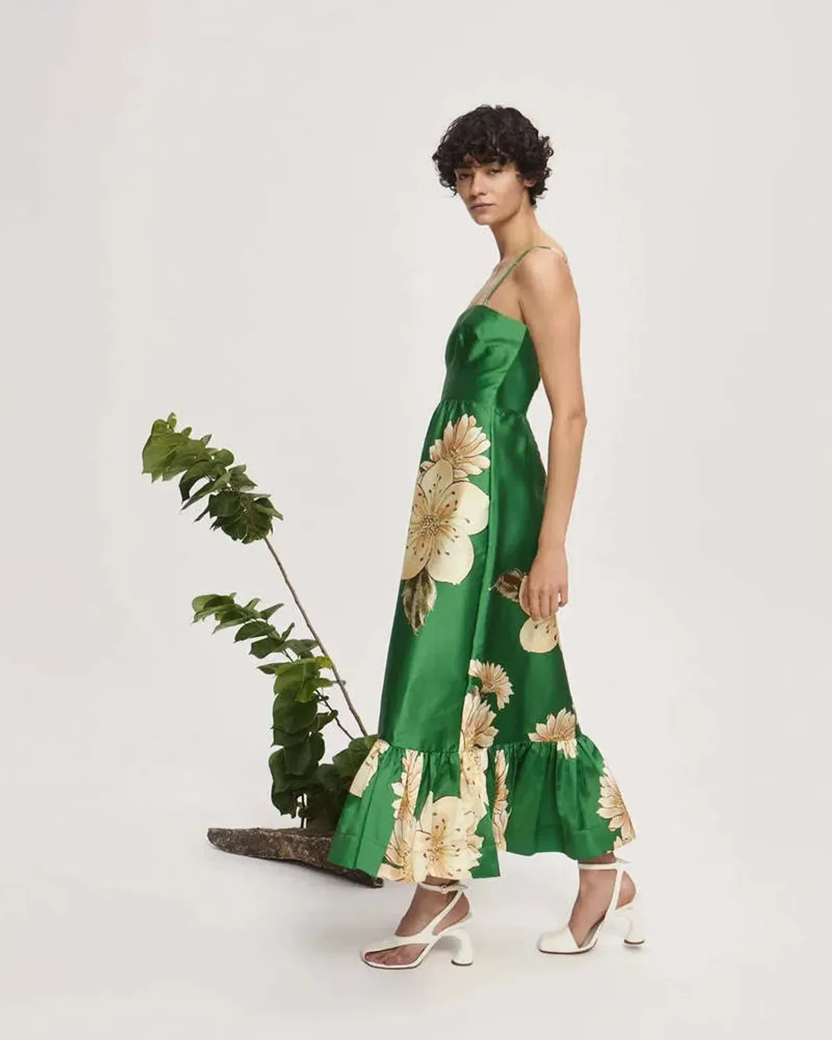 Alemais Sage Midi Dress Green Size 12 - Image 1