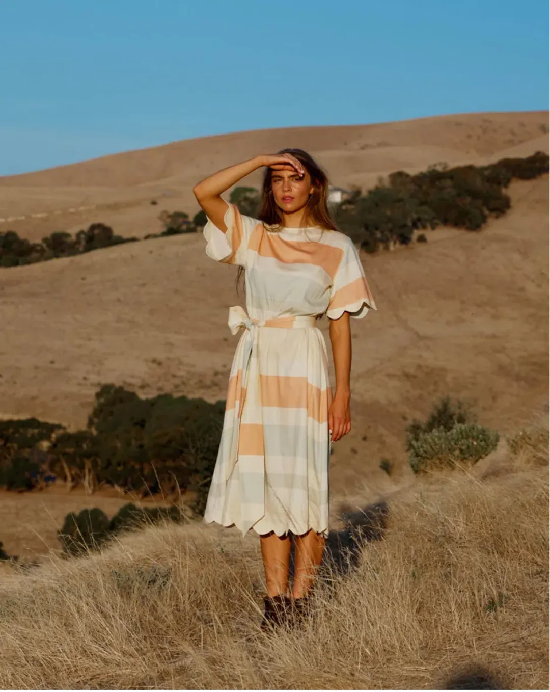 Binny Sampson Road Midi Dress Cream Size AU 12 for rent on The Volte - main image