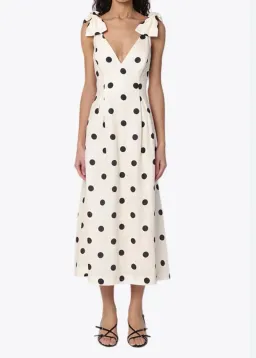 Zimmermann Crush V Neck Midi Dress Print Size 2/Au 12 for rent on The Volte - image 1
