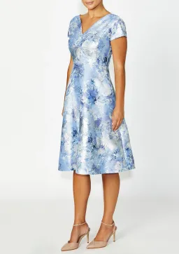 Anthea Crawford Emersyn Floral Midi Dress Powder Blue Size AU 16 for rent on The Volte - image 1