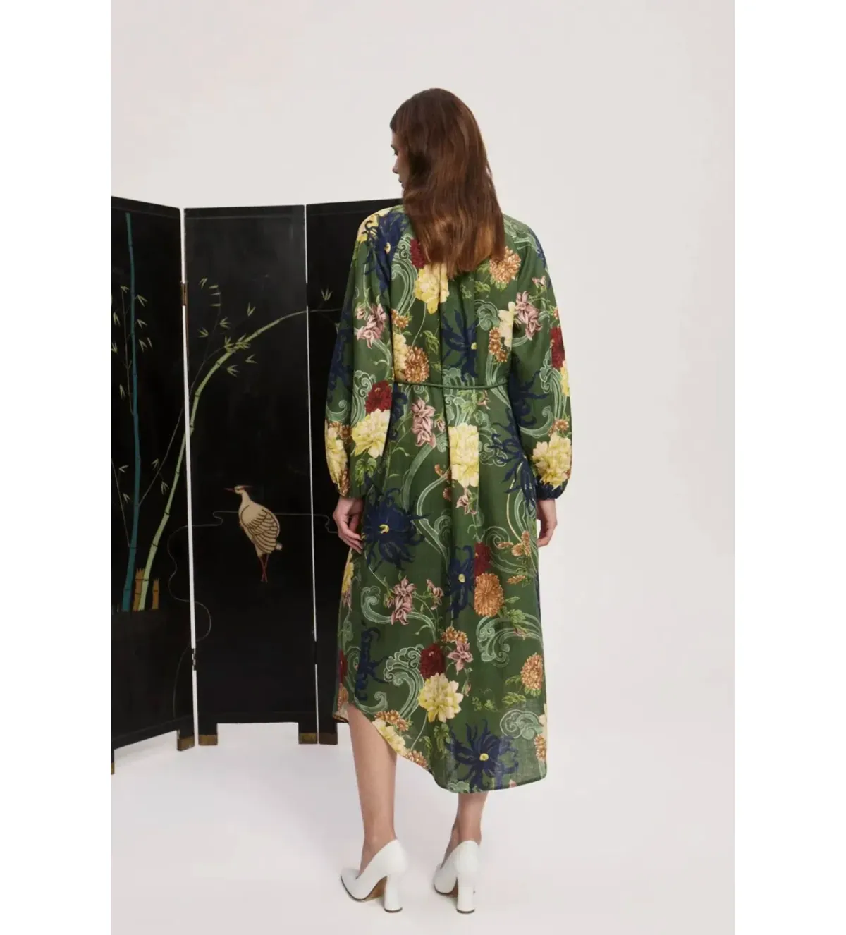 Alemais Avery Shirt Midi Dress Multi Print Size 14 - Image 6