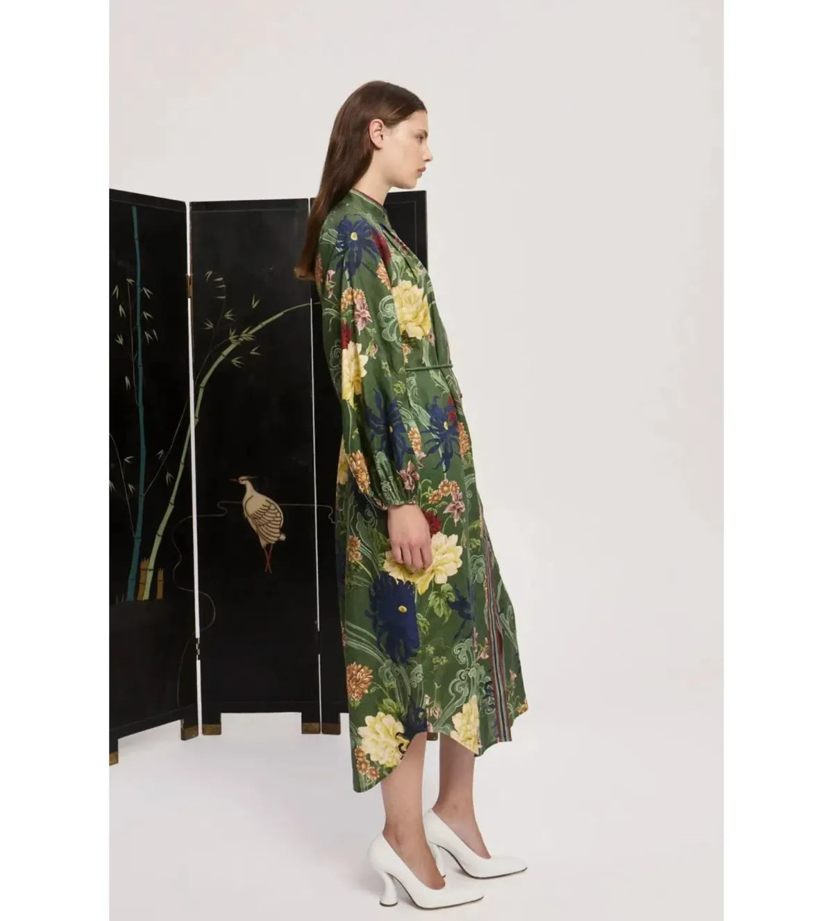 Alemais Avery Shirt Midi Dress Multi Print Size 14 - Image 2