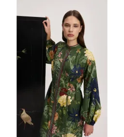 Alemais Avery Shirt Midi Dress Multi Print Size 14 for rent on The Volte - image 3