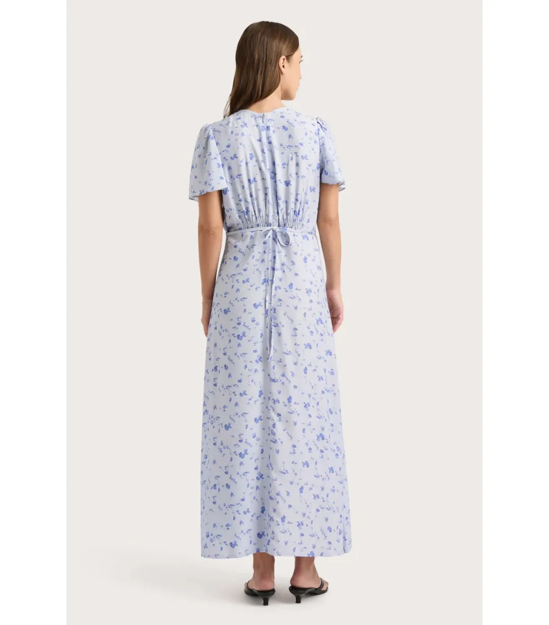 Faithfull the Brand Tae Midi Dress Blossom Blue Size XL / AU 14 for rent on The Volte - main image