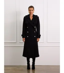 Aqua Blu Brooklyn Trench Coat Caviar Size S / AU 8 for rent on The Volte - image 1