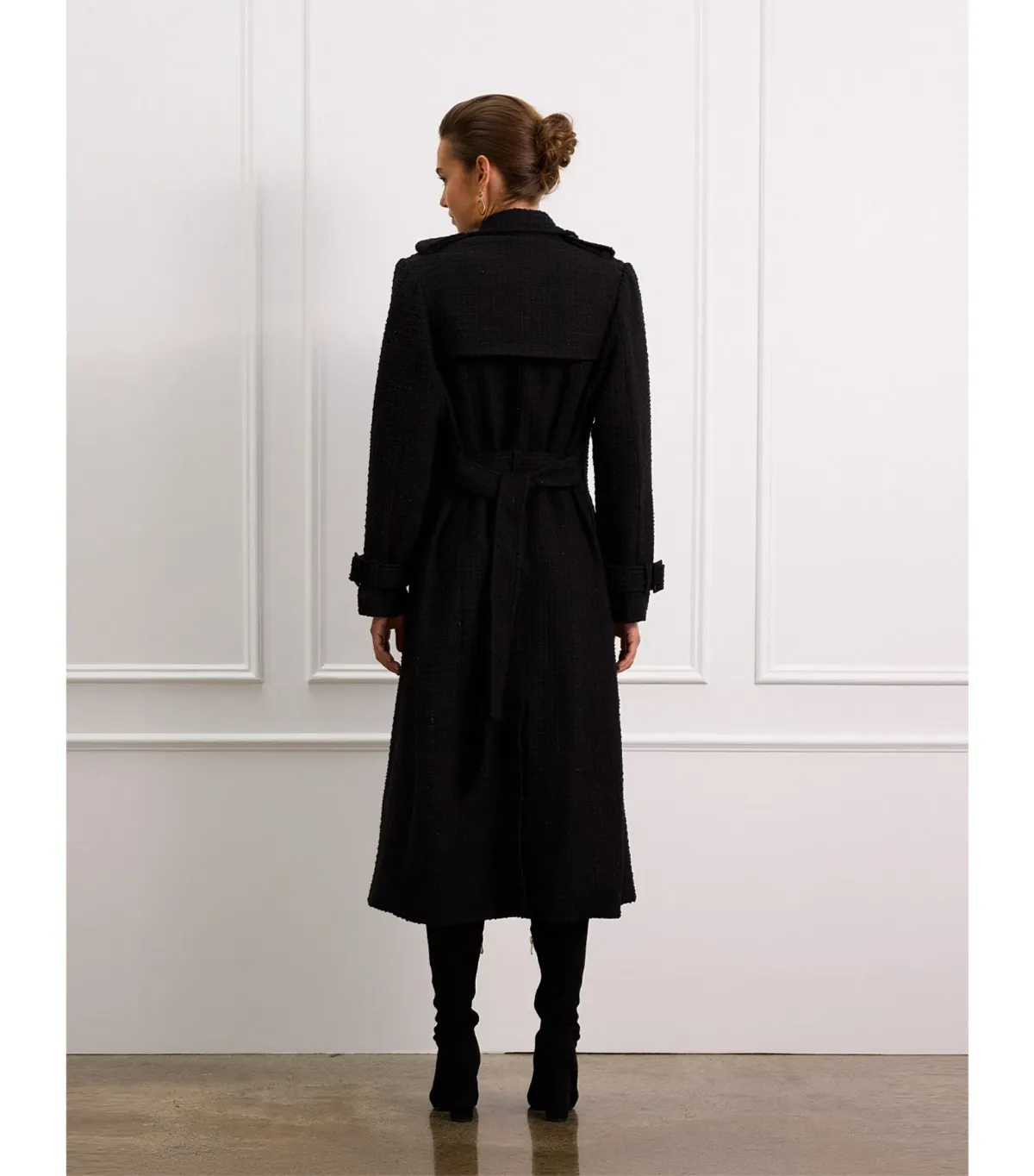 Aqua Blu Brooklyn Trench Coat Caviar Size S / AU 8 - Image 2