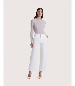 Saba Ava Wide Leg Midi Jean White Size AU 16 for rent on The Volte - image 4