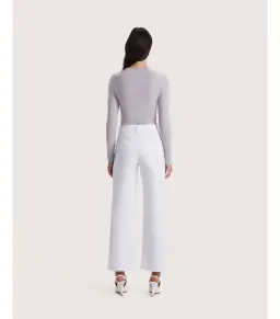 Saba Ava Wide Leg Midi Jean White Size AU 16 for rent on The Volte - image 5