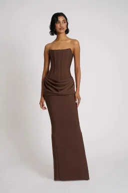 Eliya The Label Hilda Gown Brown Size 12 for rent on The Volte - image 2